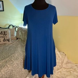 Size 2X Blue JollieLovin Swing Dress